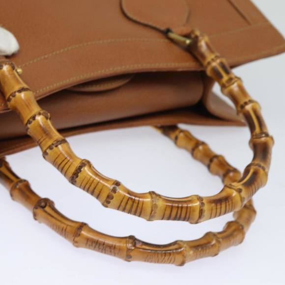 GUCCI Bamboo Hand Bag Leather Brown 002 1186 0260 Auth ep4831 - Picture 8 of 16